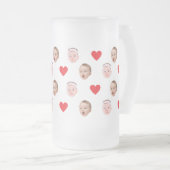 顔マグカスタム、ベビー写真マグ フロストグラスビールジョッキ (正面右)