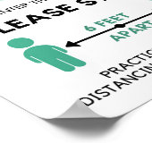 顔マスクが必要なポスター、6つの足を離れて ポスター (角)