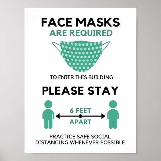 顔マスクが必要なポスター、6つの足を離れて ポスター (正面)
