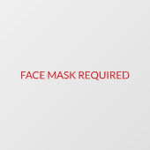 顔マスクが必要な赤エレガントのカスタム文字 ウィンドウサイン (シート)