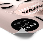 顔マスクが必要なCovid女の子のロゴをカスタム覆う ポスター (角)