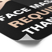 顔マスクが必要なCovid美容師のヘアーブラッシュ ポスター (角)