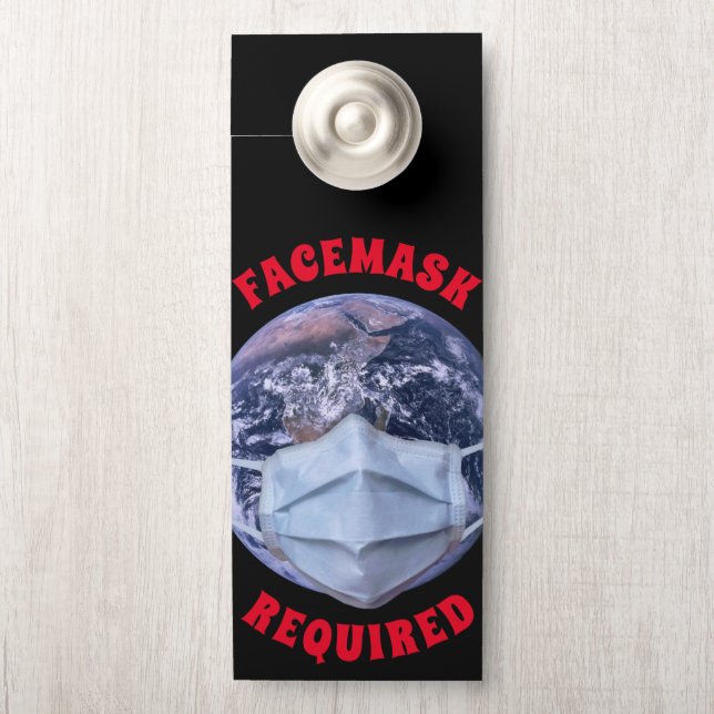 顔マスクが必要 ドアノブサイン (ノブ)