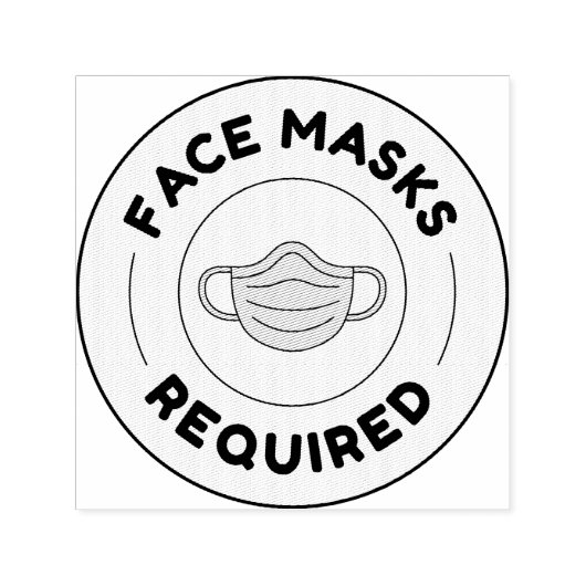 顔マスクが必要 – Self Inking Rubber Stamp セルフインキングスタンプ (デザイン)