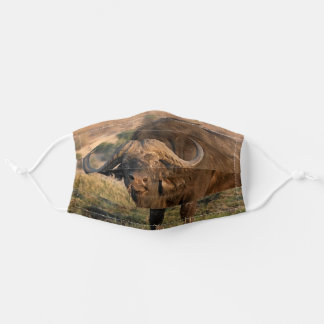 顔マスクと古い牛バッファロー 大人用布マスク