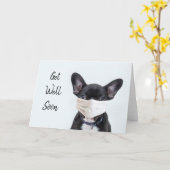 顔マスクのフレンチーが良くなる カード (黄色い花)