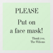 顔マスクの窓のデカール ウィンドウサイン (シート)