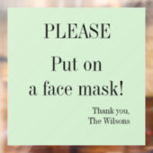 顔マスクの窓のデカール ウィンドウサイン (シート2)