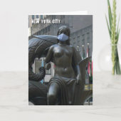 顔マスクを着用する女性 – NYCカード カード (正面)