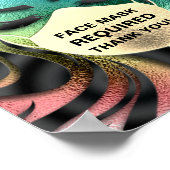 顔マスクカバー必要なCovid Rainbow VIP ポスター (角)