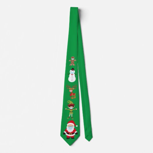 顔マスククリスマスコービッドサンタトナディアネックタイ ネクタイ (正面)