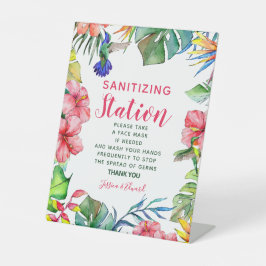 顔マスクステーショントロピカルハワイアン結婚ズ 台座サイン