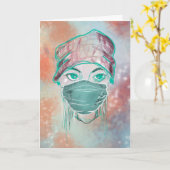 顔マスクスパークルシーン カード (黄色い花)