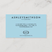 顔マスクデザイナ青 名刺 (裏面)