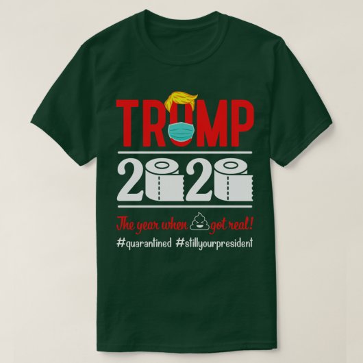 顔マスクトイレ紙2020年Sht 得時 Tシャツ (デザイン正面)