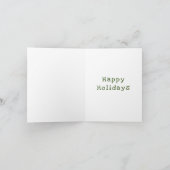 顔マスクファーザークリスマス折り畳みホリデーカード シーズンカード (内部)