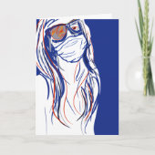 顔マスクブルー カード (正面)