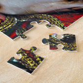 顔マスクマルディグラスルイアナ。 ジグソーパズル (側面)