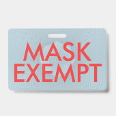 顔マスク免除カードIDバッジ バッジ (Back)
