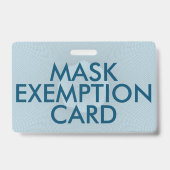 顔マスク免除カードIDバッジ バッジ (裏面)