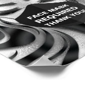 顔マスク必要コビディ美容師ヘアシルバー ポスター (角)