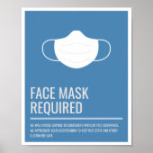 顔マスク必要事業看板 ポスター (正面)