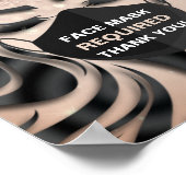 顔マスク必要卵型まつ毛バラグリッター ポスター (角)