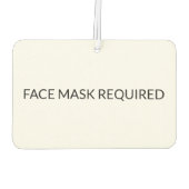 顔マスク必須の白黒シンプル記号 カーエアーフレッシュナー (裏面)