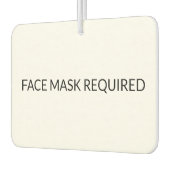 顔マスク必須の白黒シンプル記号 カーエアーフレッシュナー (左)