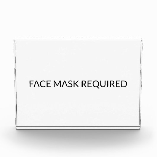 顔マスク必須の白黒シンプル記号 フォトブロック (正面)