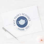 顔マスク必須 ラウンドシール (封筒)