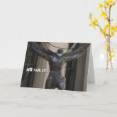 顔マスク着用アトラス – NYCカード カード (黄色い花)