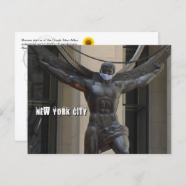 顔マスク着用アトラス – NYC Hポストカード ポストカード