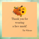 顔マスク秋感謝祭 ウィンドウサイン (シート3)