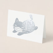 顔マスク箔カード付き可愛猫 箔カード (正面)