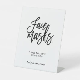 顔マスク結婚のブスタイリッシュラックスクリプト 台座サイン