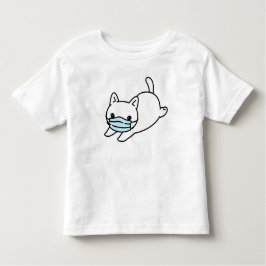 顔マスク綿幼児用Tシャツ付猫 トドラーTシャツ
