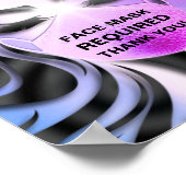 顔マスク被覆必要な妊娠中の美容用ピンク ポスター (角)