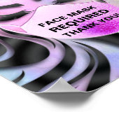 顔マスク被覆必要土偶ホログラフピンキー ポスター (角)