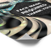 顔マスク被覆必要土砂グリッター美しい ポスター (角)