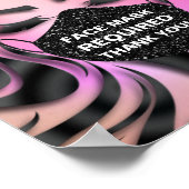 顔マスク被覆必要土色バラピンク ポスター (角)