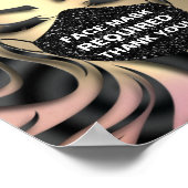 顔マスク被覆必要土被バラ金ゴールド ポスター (角)