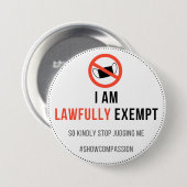 顔マスク除外バッジ 缶バッジ (正面&裏面)