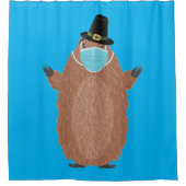 顔マスク シャワーカーテン (正面)