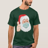顔マスクSanta Claus親指アップ， ZSD Tシャツ (正面)