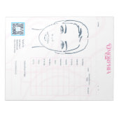 顔マップ裂け目遠くにパッド ノートパッド (正面)