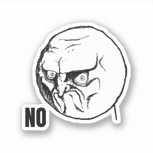 顔ミームなし シール (正面)