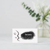 顔モダン美しいメイクアップミニマルシンプルリストブシン 名刺 (スタンド正面)