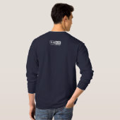 顔ライフとスマイル | 男性長袖 Tシャツ (裏面フル)
