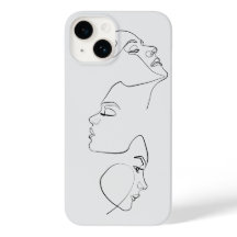 顔ラインアートミニマリスト美的アートワーク